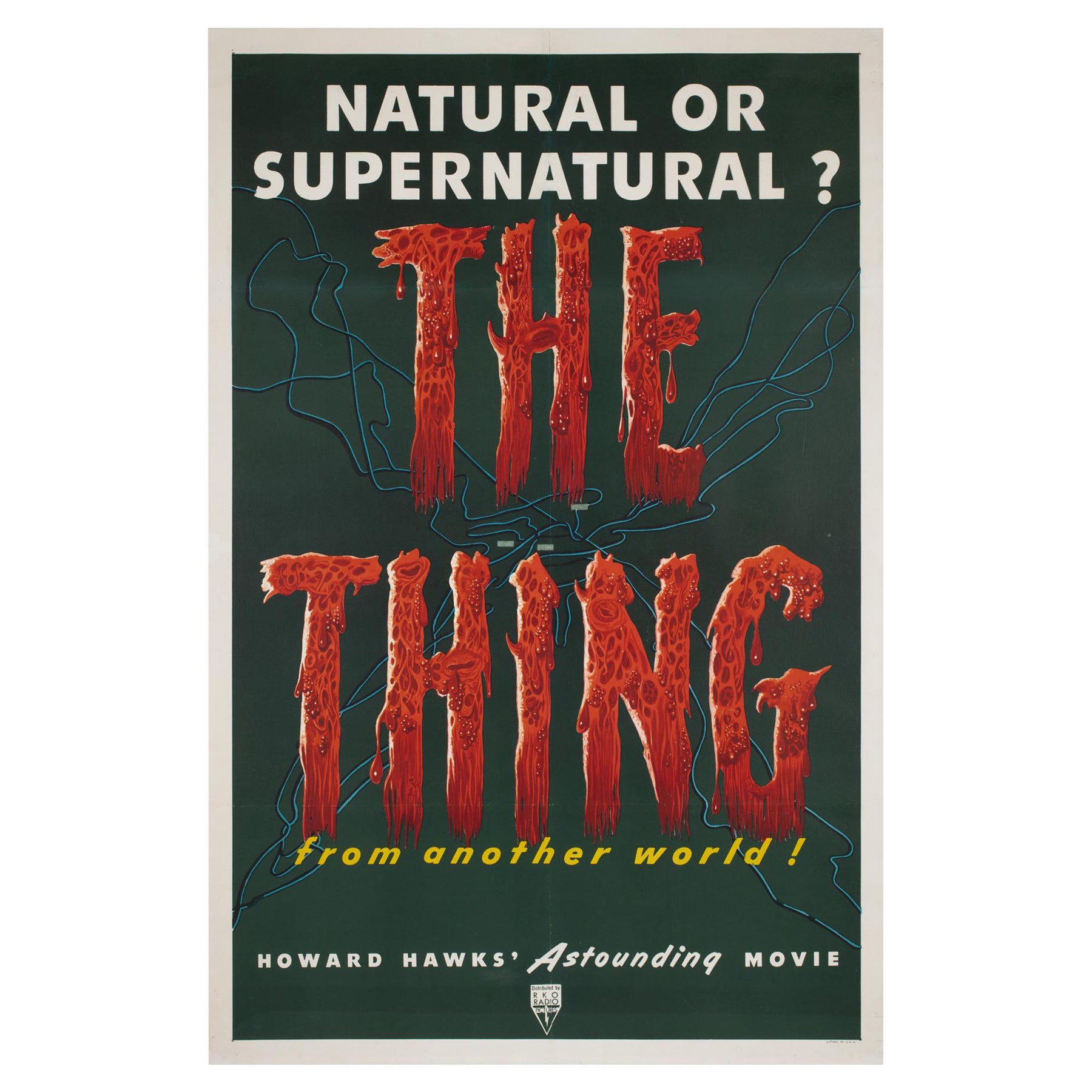 THE THING FROM ANOTHER WORLD 1951 US 1 Sheet Film Movie Poster For Sale