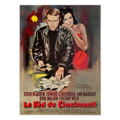 EL NIÑO DE CINCINNATI 1966 Gran cartel de película francesa, GEORGES ALLARD