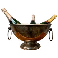 Large French Footed Wine Champagne Bucket Silver Plate