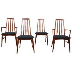 Set of Four "Eva" Dining Chairs by Niels Kofoed for Koefoeds Hornslet, Denmark