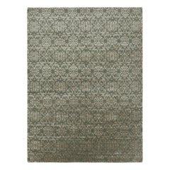 Tappeto europeo Rug & Kilim in verde con motivi arabescati nei toni del beige-marrone