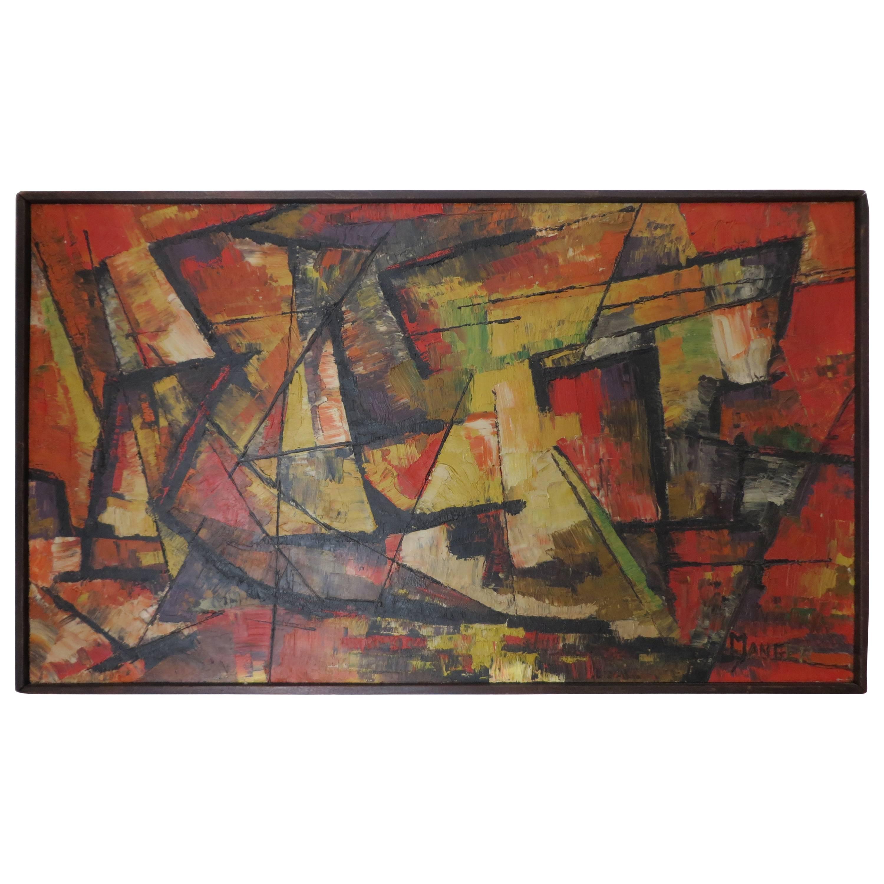 20th Century Abstract Painting by Manger  For Sale