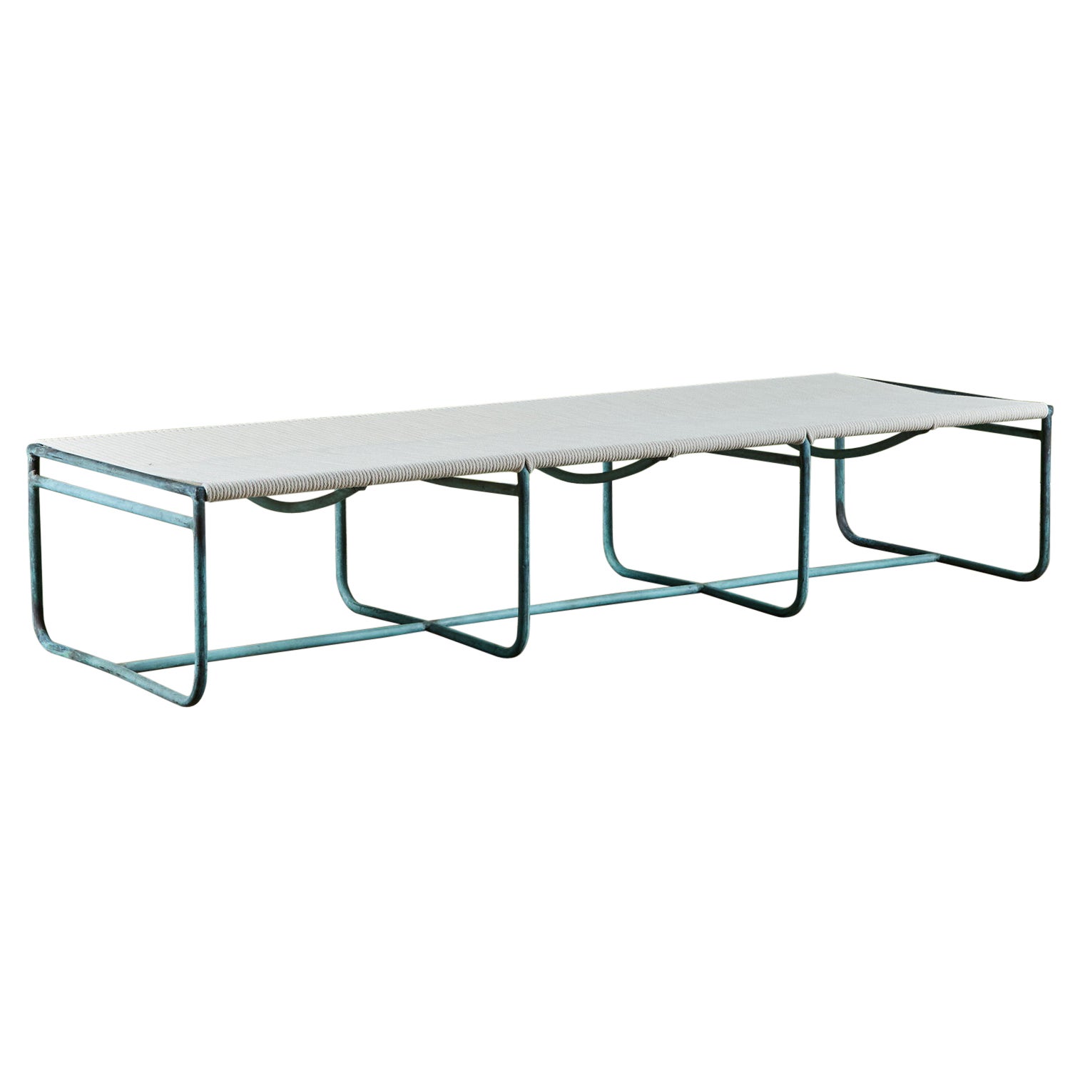 Walter Lamb for Brown Jordan Bronze Patio Three Seater Bench