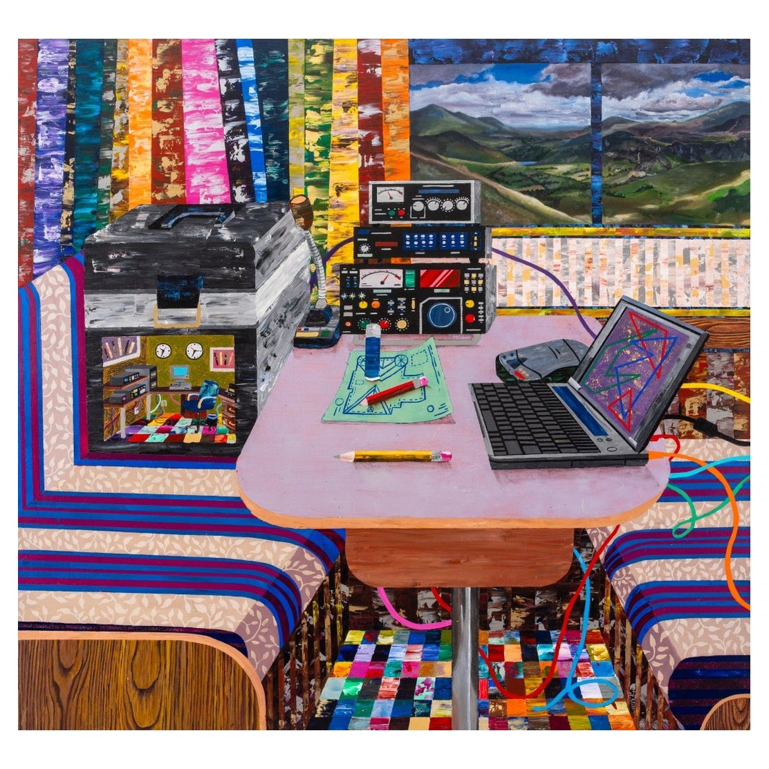 Jeremy Couillard "Control Room" Olio su tela in vendita