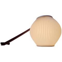 Svend Aage Holm-Sorensen, Beehive Swing Arm Adjustable Wall Lamp Teak Brass
