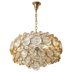 Bubbles Chandelier Crystal & Gilt Brass by Gaetano Sciolari, Palwa, Germany 1960