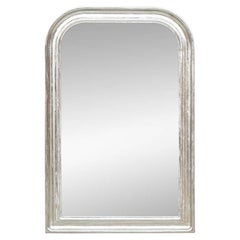 Miroir moderne de forme Louis Philippe en argent doré