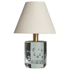 Josef Frank, Table Lamp, Brass, Glass, Sweden, 1950s