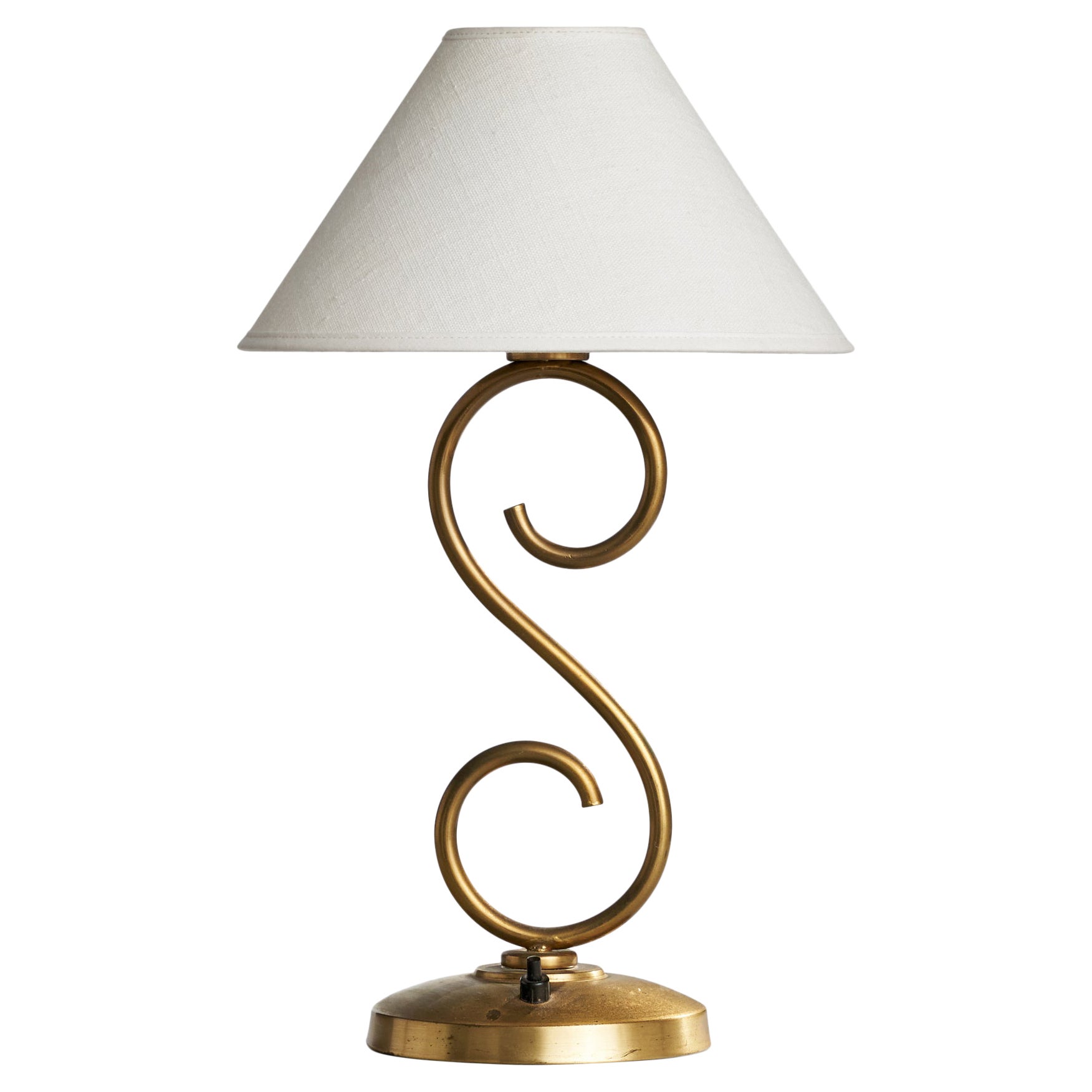 Corona Belysning, lampada da tavolo, ottone, Svezia, anni '40