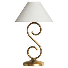 Corona Belysning, lampada da tavolo, ottone, Svezia, anni '40