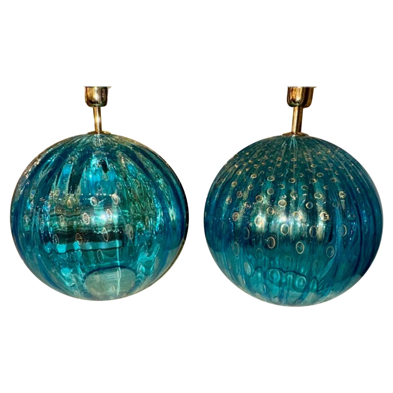 Pair of Modern Globe Lamps