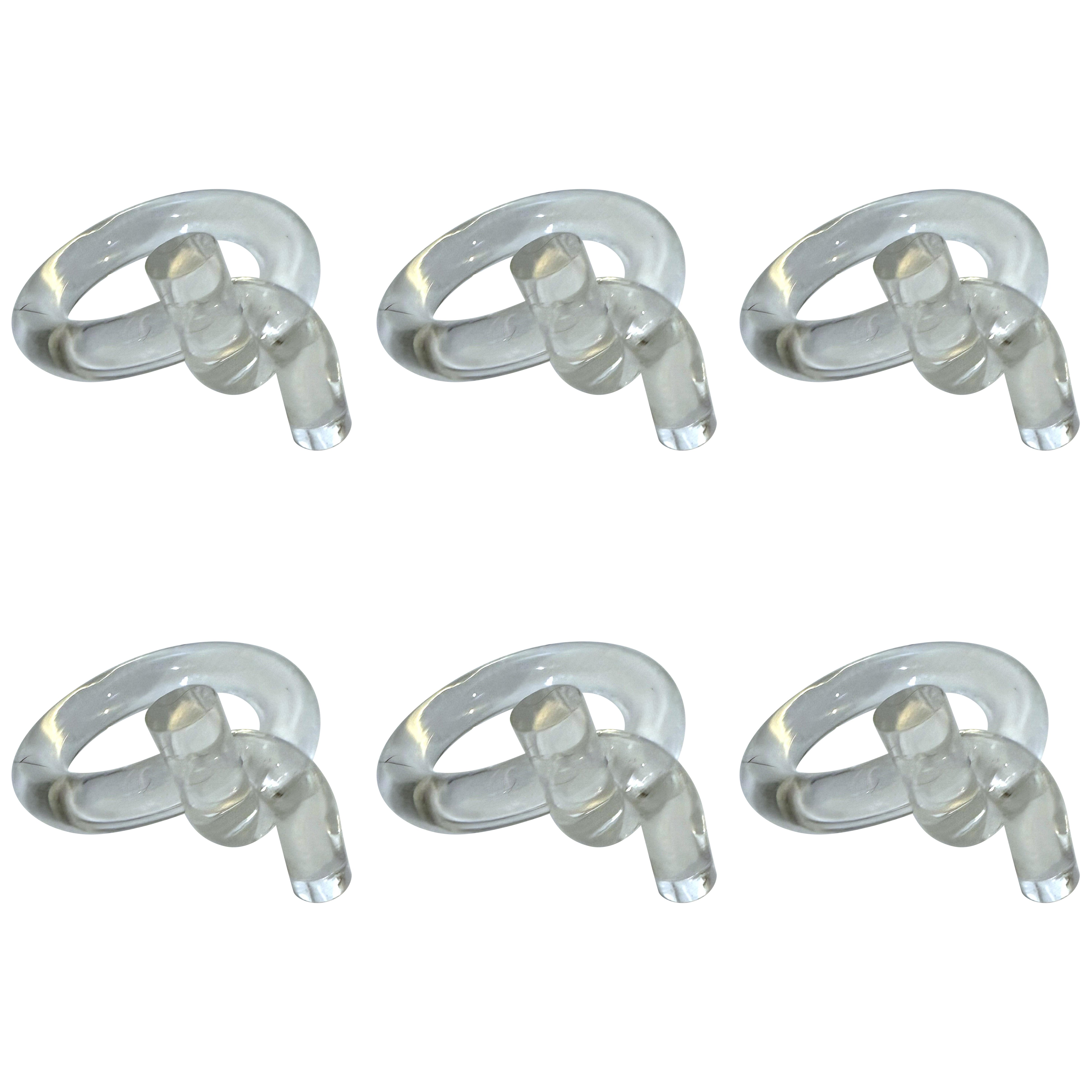 Juego de 6 servilleteros de lucita Georg Jensen