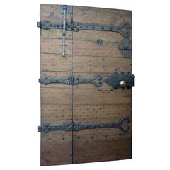 Antique Studded Double Door