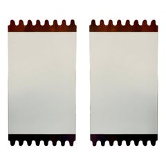 Italian 1960s Pair of Cherrywood  Mirrors