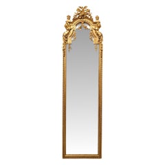 19. Jahrhundert  Hoher und schmaler Spiegel aus Giltwood für Ankleide, Pier oder Flur