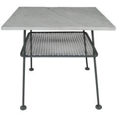 Vintage 1950s 'Sculptura' Slate & Iron Table by Russell Woodard
