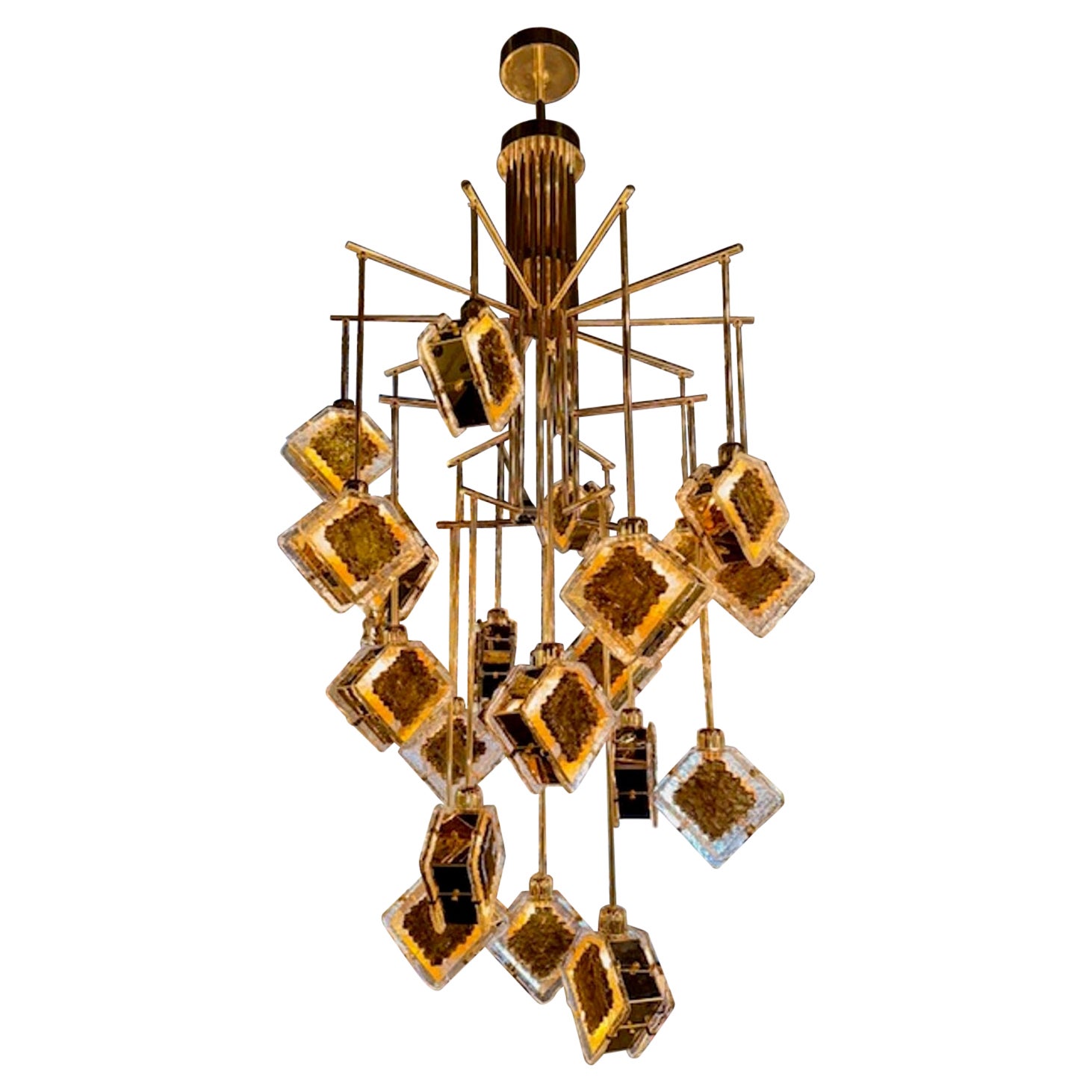 Lampadario a bracci di Murano in vendita