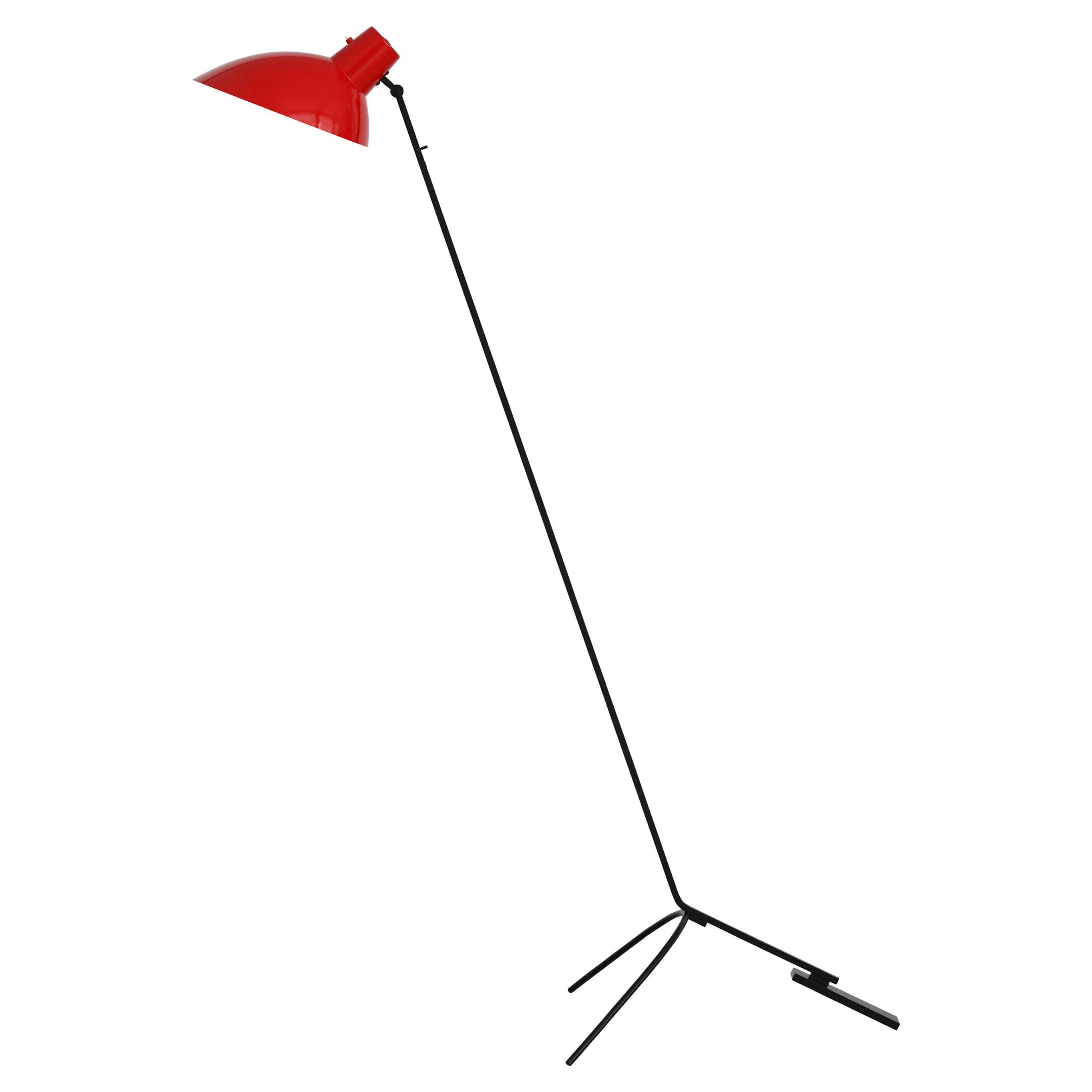 Lampada da terra VV Cinquanta Rossa e Nera Disegnata da Vittoriano Viganò per Astep