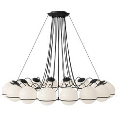 Lampe Gino Sarfatti modèle 2109/16/20 Structure noire pour Astep