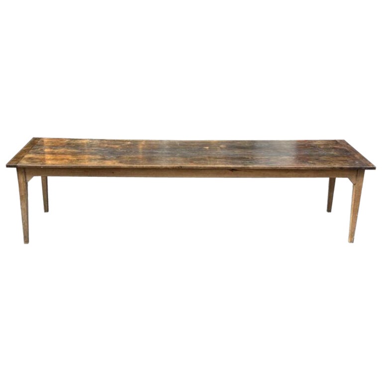 Long and Wide Table, France late 19th Century-Gorgeous Patina