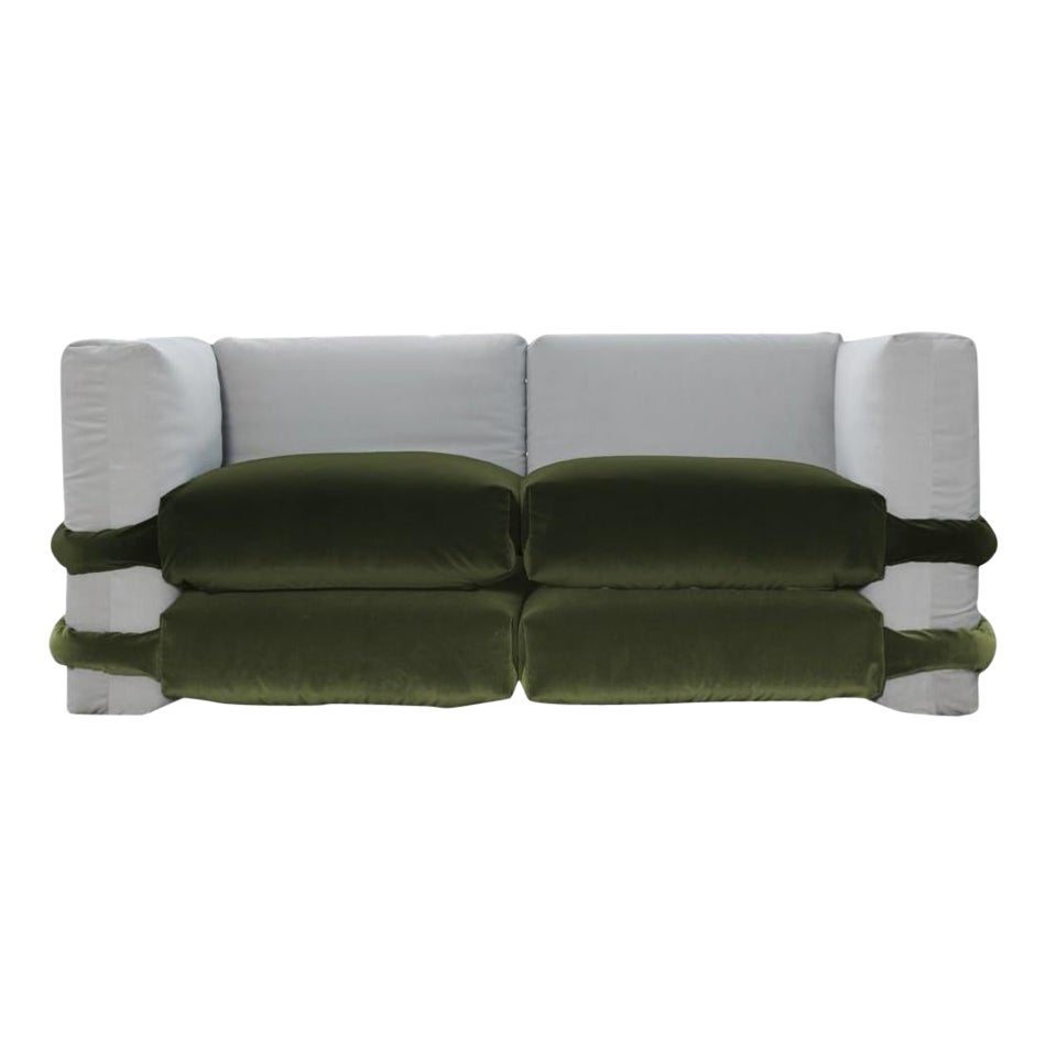 Siège deux places par Muller Van Severen, Maharam, vert et gris en vente