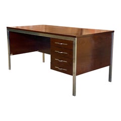 Jean Gillon Brazilian Rosewood and Chrome Executive Desk