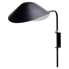Serge Mouille Mid-Century Modern Black Anthony Wall Lamp Whit Fixing Bracket