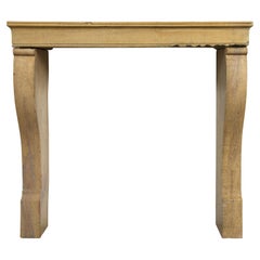 French Limestone Fireplace Mantel