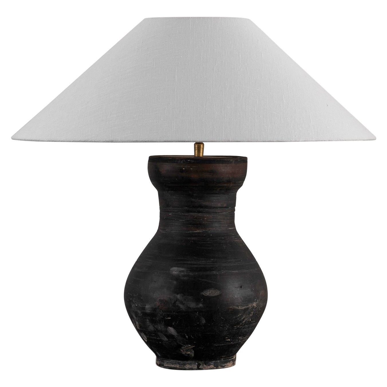 Single HAN Style Lamp with Belgian Linen Shade