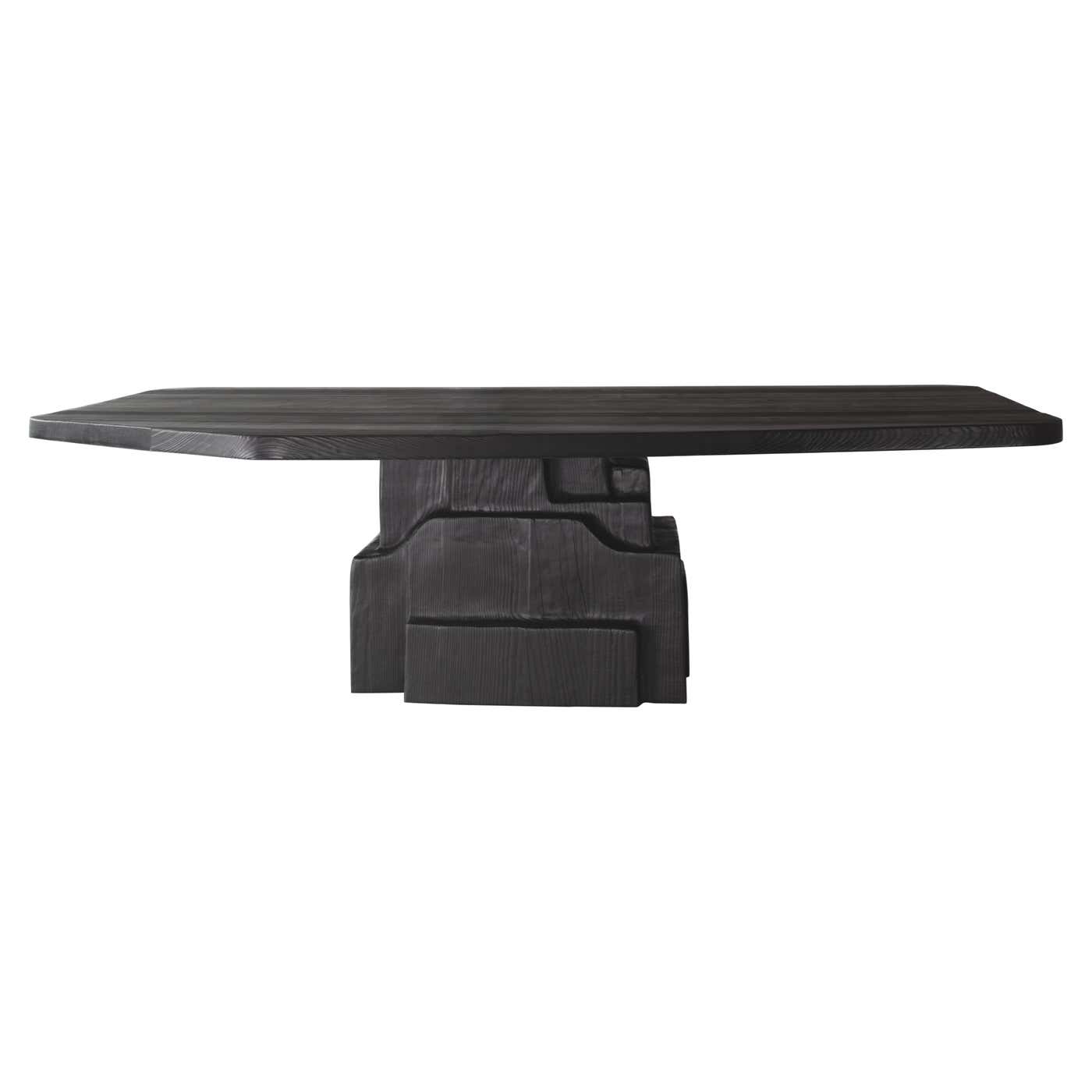 Contemporary 'PATHOS' Dining Table by Eichkorn, Burnt Ash Wood ...