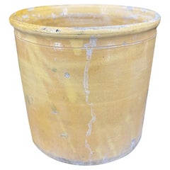 Antique 19th Century French Yellow Glazed Pot from Provence