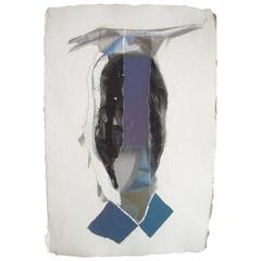 Larry Bell Collage, Painting, Fraction Series, Signed, Framed, Label 3
