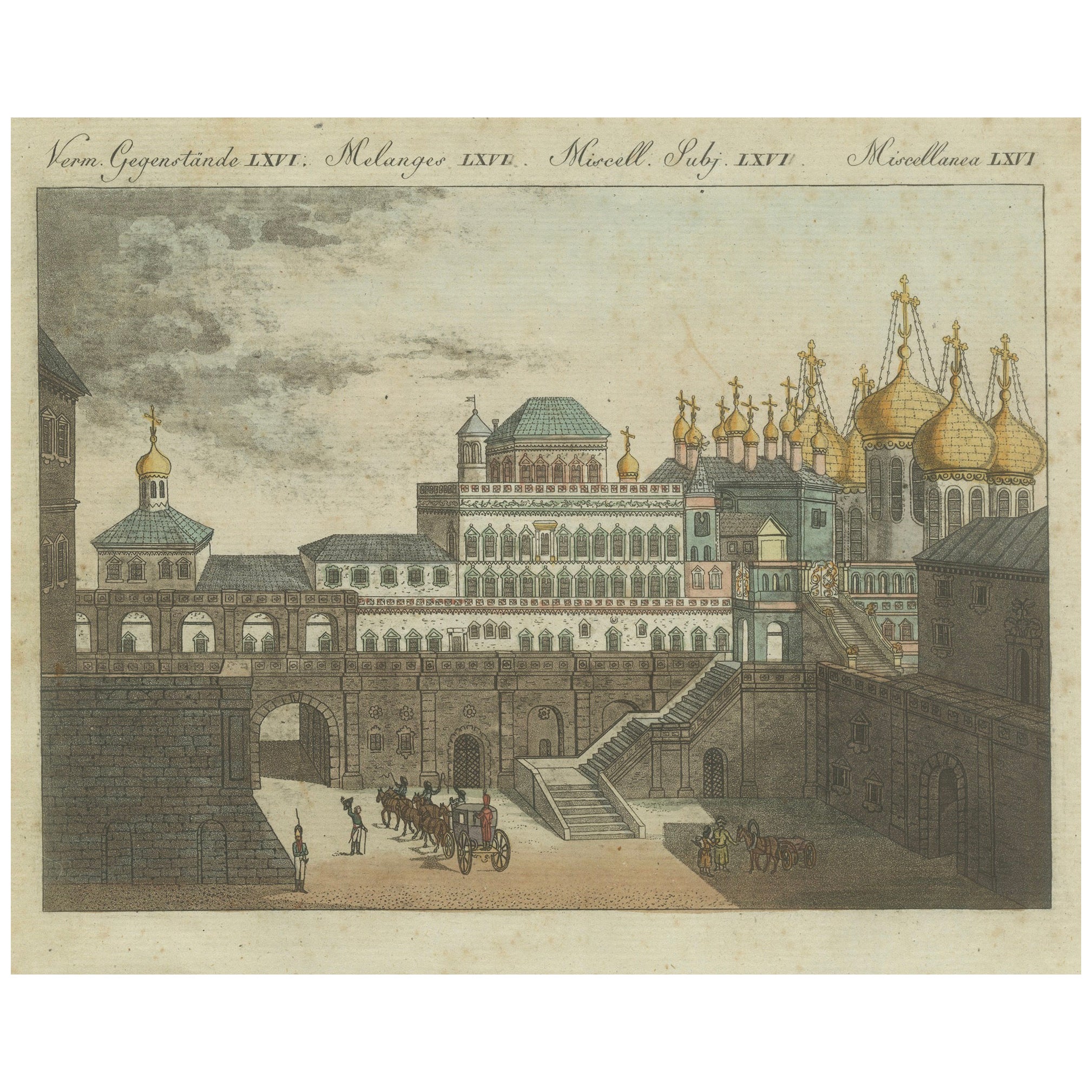 Il Palazzo dello Zar nel Cremlino, Mosca: Uno sguardo alla maestà russa, 1805 in vendita