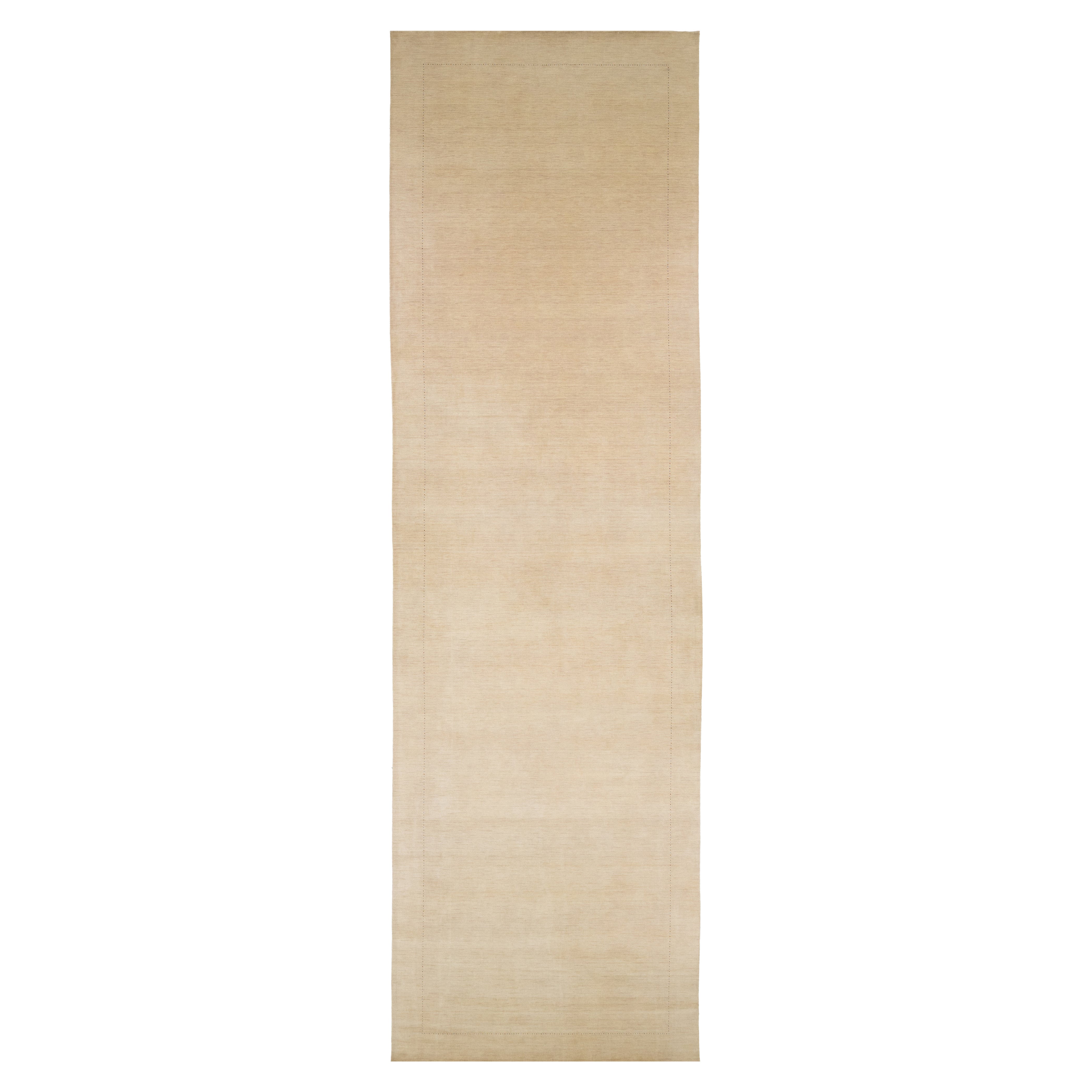 Moderner übergroßer Gabbeh-Wollteppich mit minimalistischem Design