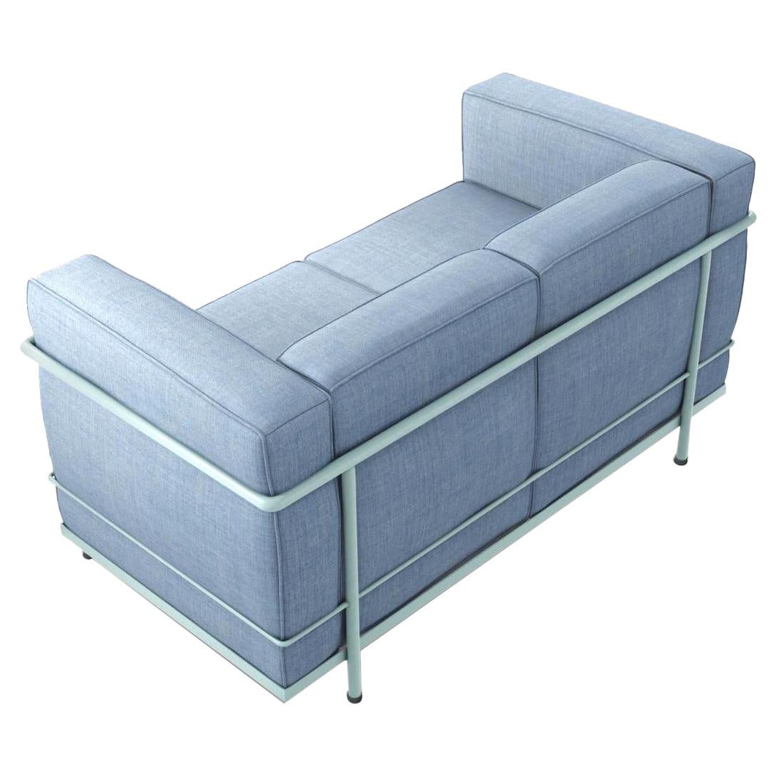Le Corbusier, P.Jeanneret, Charlotte Perriand LC2 Two-Seat Sofa by Cassina
