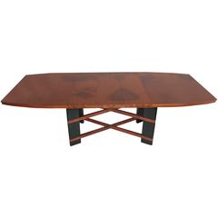 Art Deco Hastings Dining Table / Chairs Rare Double X-Base Teague / Deskey