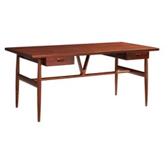 Hans Wegner, Escritorio Wishbone, Roble, Teca, Dinamarca, Años 50