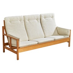 Børge Mogensen, Sofa, Oak, Fabric, Denmark, 1960s