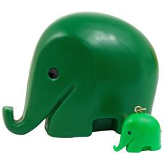 Green Elephant Money Bank Drumbo by Luigi Colani for Dresdner Bank, 1970s 10