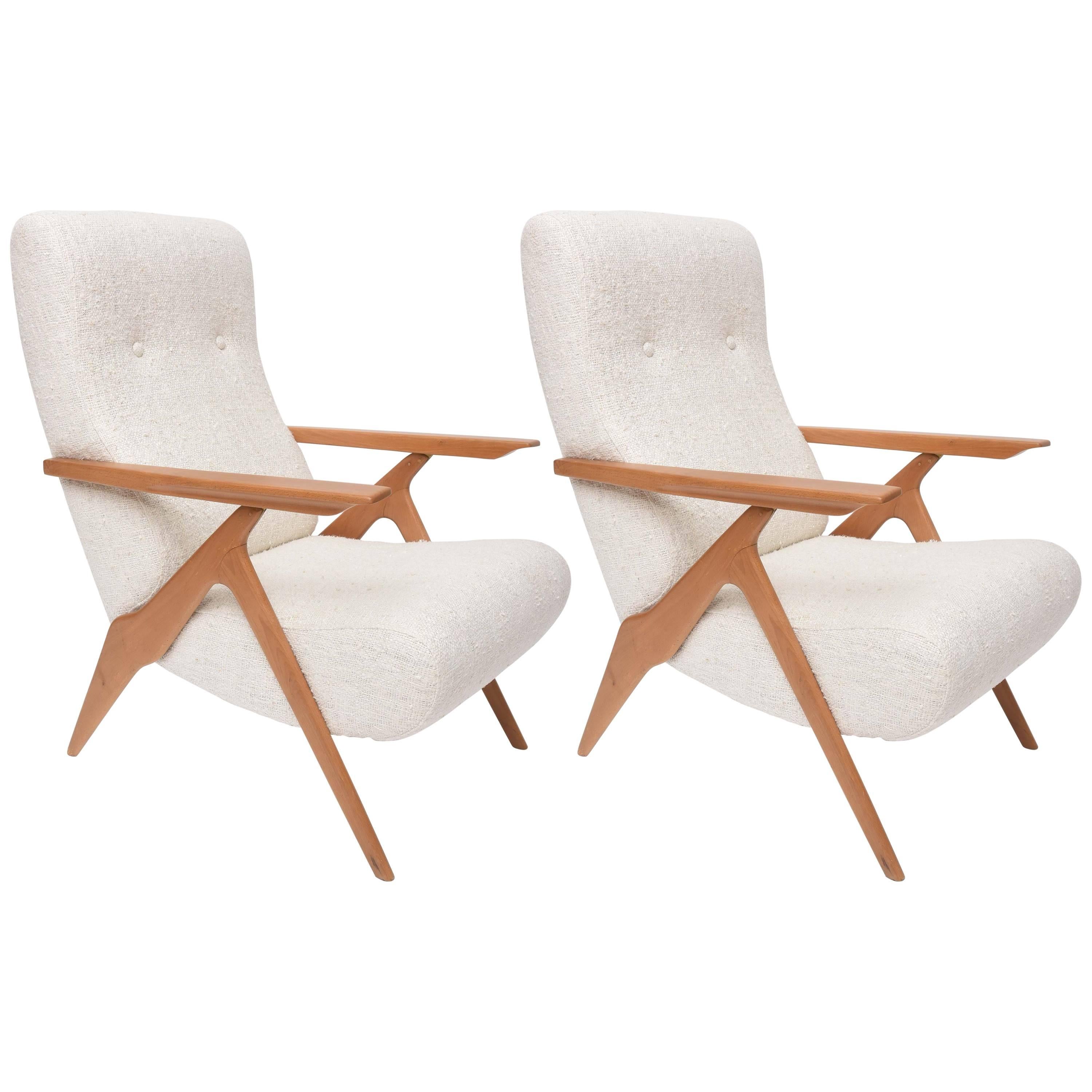 Pair of "Piuma" Adjustable Lounge Chairs by Carlo Mollino for Antonino Gorgone