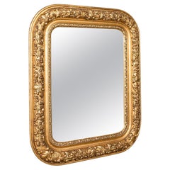Small Antique Hall Mirror, English, Gilt Gesso, Vanity, Wall, Georgian, C.1800