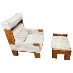 Elm armchairs with ottoman Maison Regain