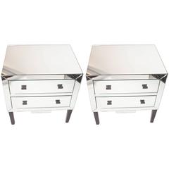 21st Century Julian Chichester Pair of Mirrored Side Tables