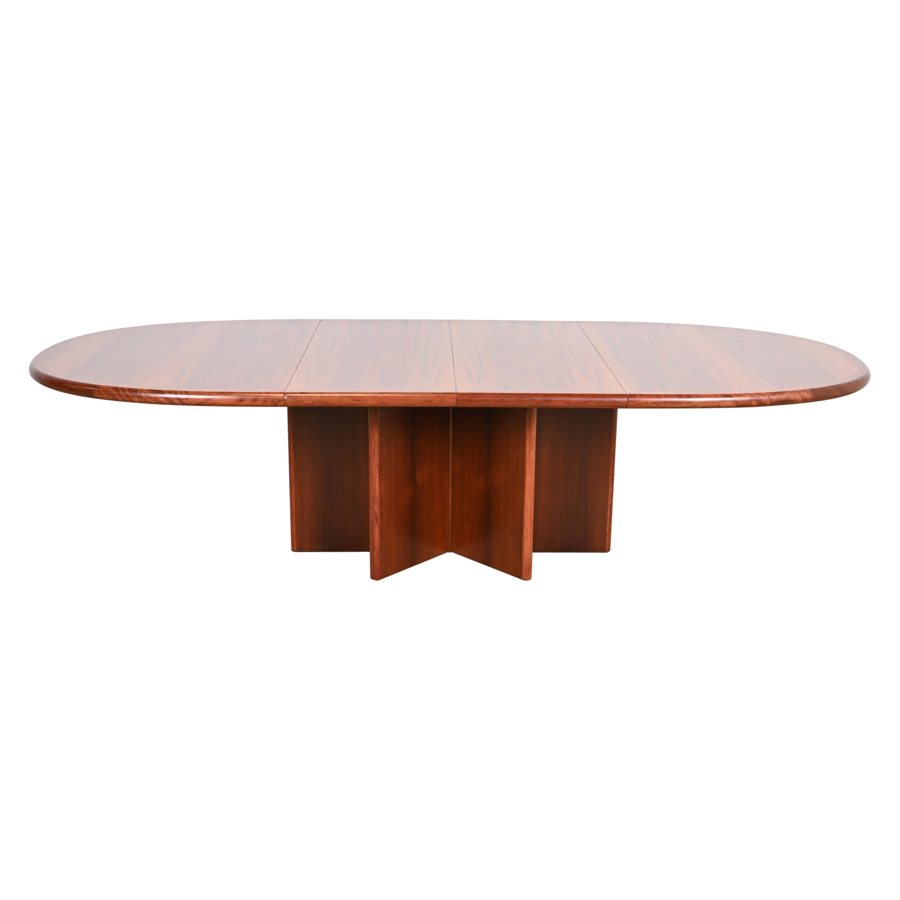 Danish Modern Rosewood Pedestal Extension Dining Table by Ansager Mobler