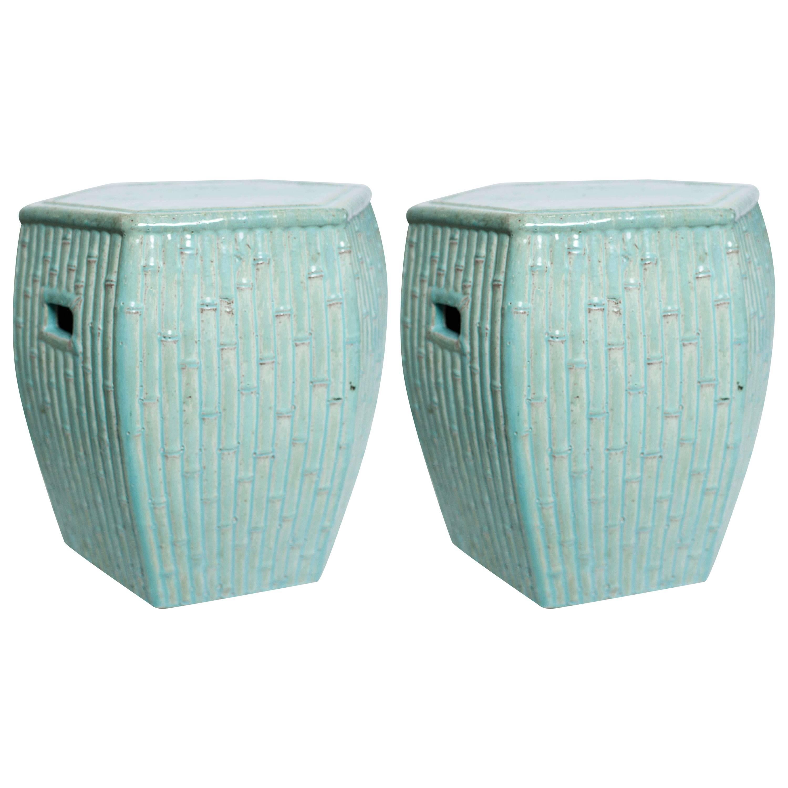 Mid-20th Century Chinese Pair of Garden Stools