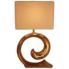 French Bronze Table Lamp by Pierre Cardin
