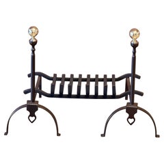 Antique French Fireplace Grate, Siglo XIX, Periodo Napoleón III