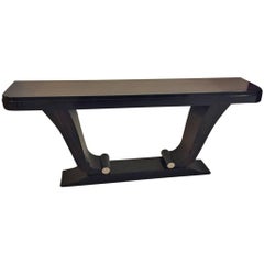 French Art Deco Exoctic Macassar Ebony Console Table