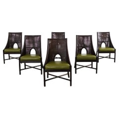 Juego de seis sillones de comedor de Barbara Barry para McGuire