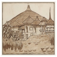 W.O.J. Nieuwenkamp (1874-1950) Casa-tempio a Singaradja, 1904